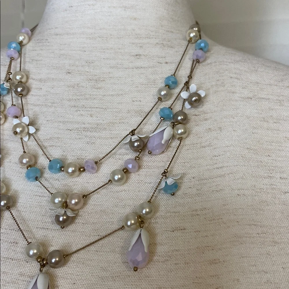 Multi-Layered Pearl and Bead Necklace